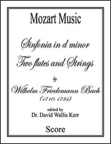 Sinfonia in d minor (for two flutes and strings) Orchestra sheet music cover